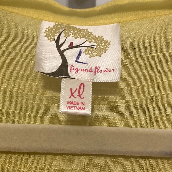 Anthropologie fig & flower Yellow Floral Button Down Shirt - Picture 2 of 4